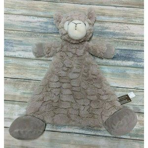 Demdaco Sheep Lamb Lovey Security Blanket Gray White Plush Rattle Nat Jules 13"